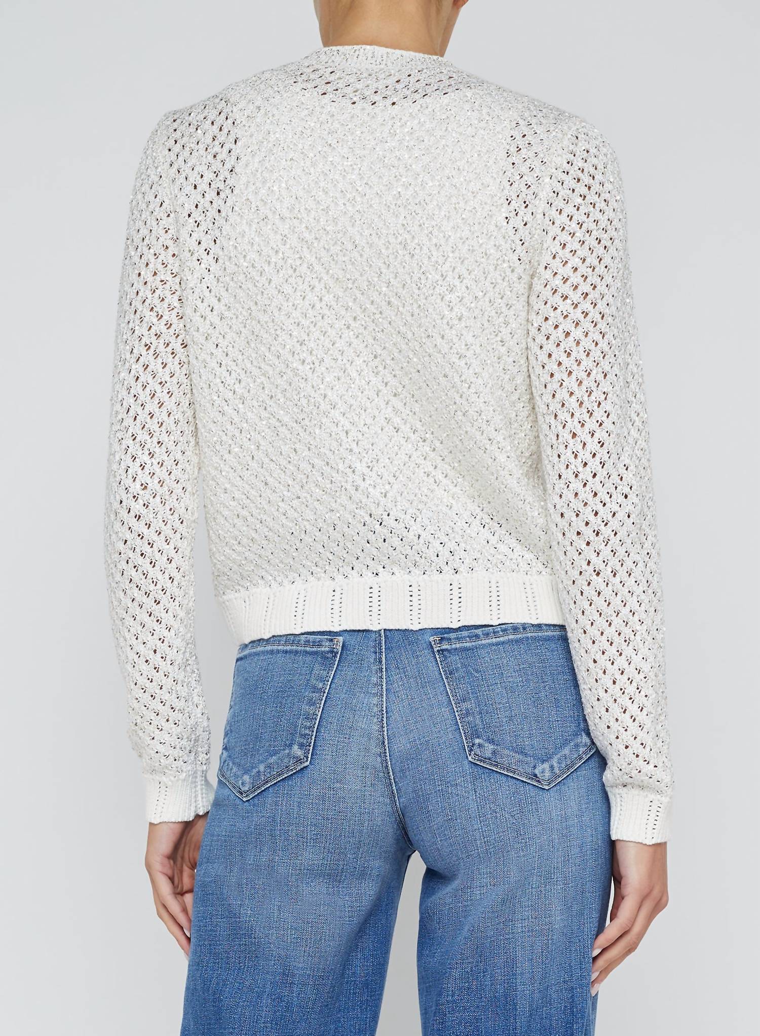 L'Agence - Blanca Sequin Crop Cardigan