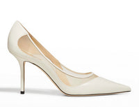 Jimmy Choo - Women's Love 85 Leather and Mesh Pumps