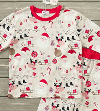 Pete + Lucy - Kids Santa's Sleigh Loungewear Set