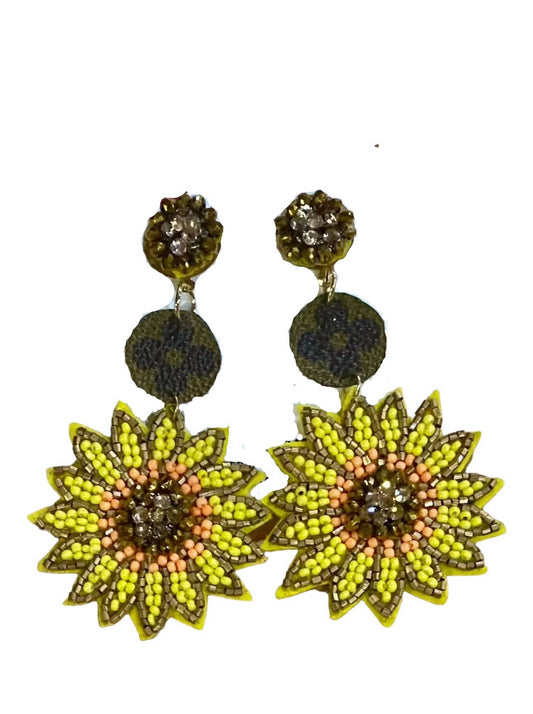 Zippity Do Dah - Women's Sunflower Seed Bead Earrings