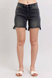 Judy Blue - Long Cuff Off Dad Shorts