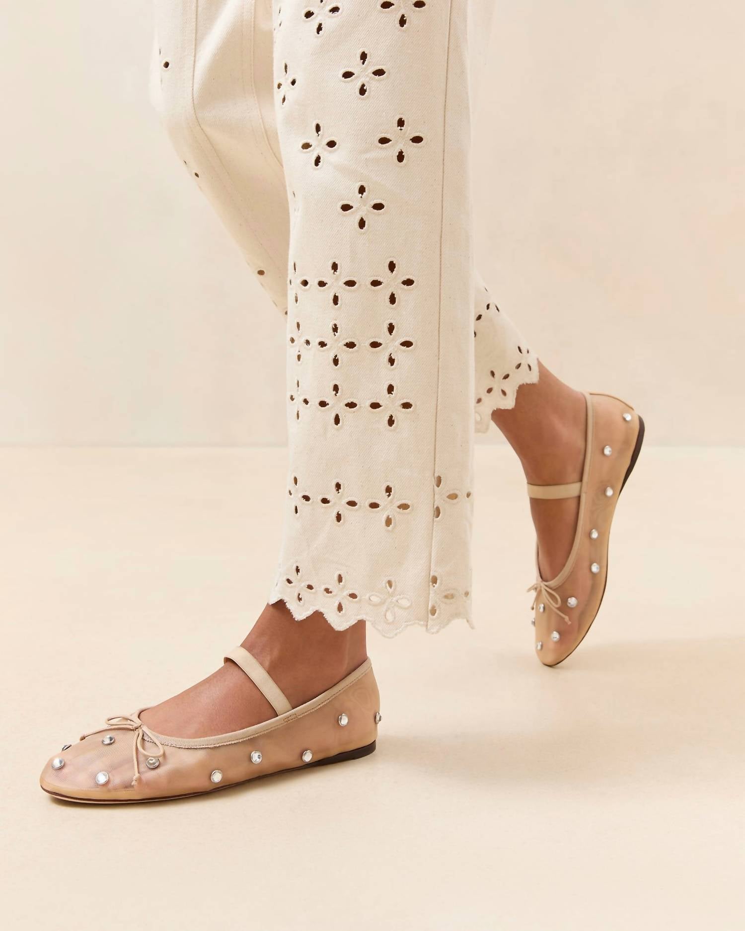 Loeffler Randall - Women's Leonie Ballet Flat With Crystals