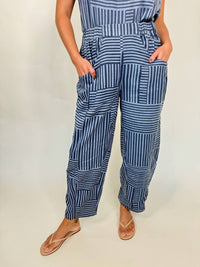 Umgee - Striped Baggy Fit Pants