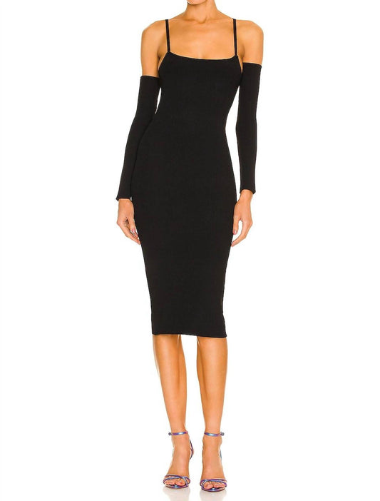 Alice + Olivia - Convertible Ribbed Knit Midi Dress