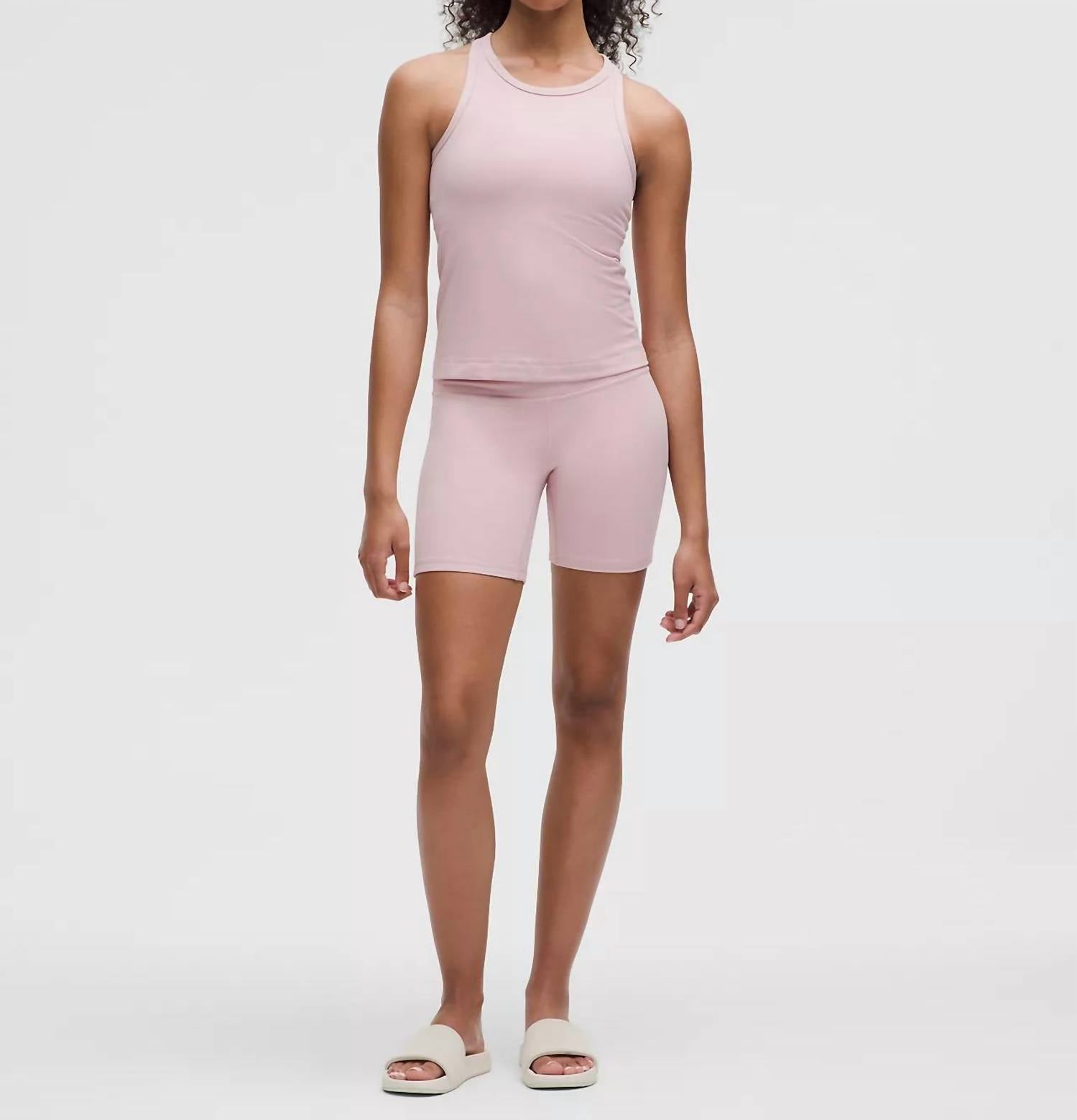 lululemon Align High Rise Shorts - 6" in blush - women's shorts - detail view