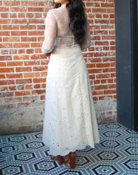 Able - Floral Eyelet Skirt