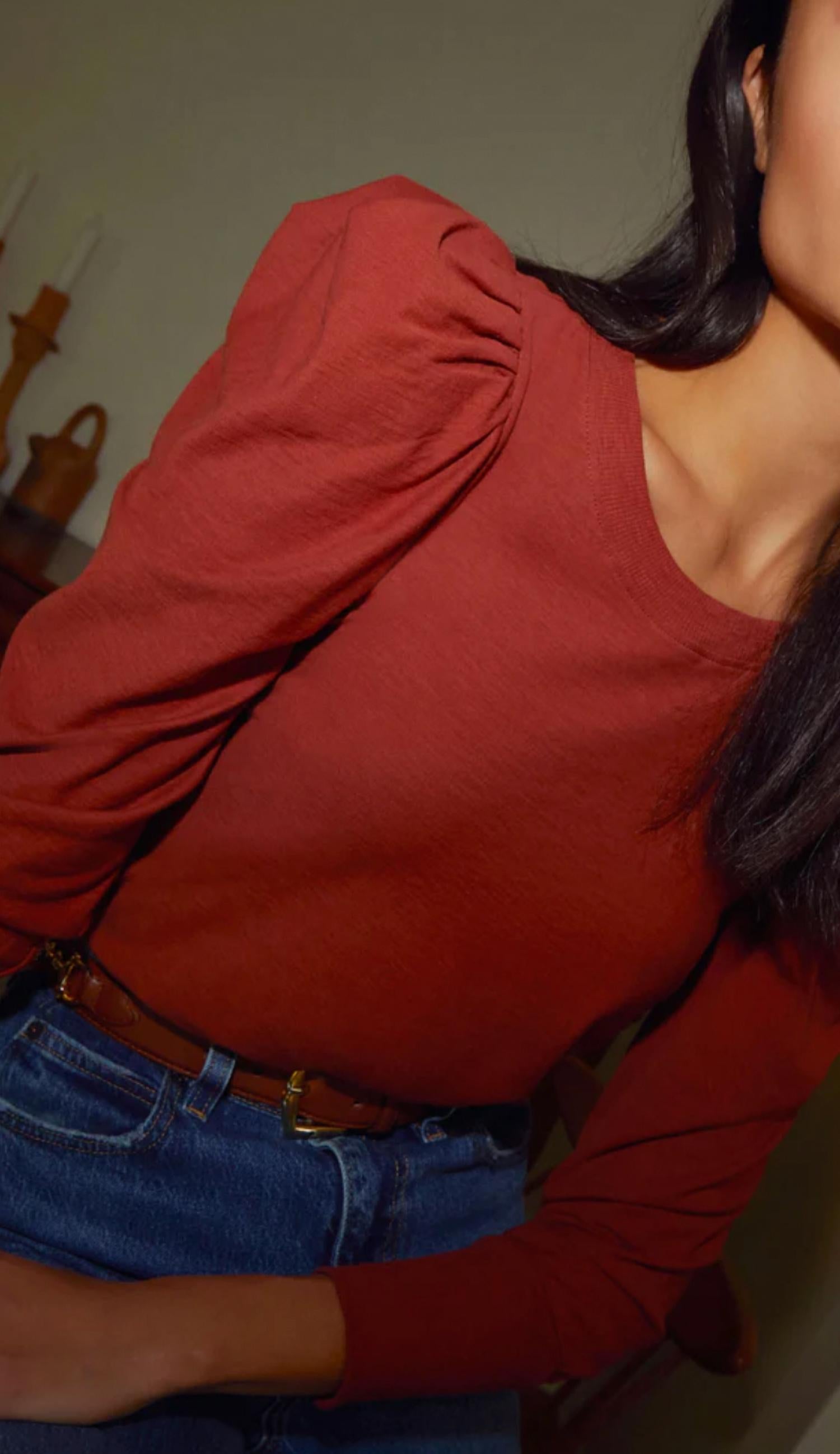 Nation Ltd - Romy Bold Shoulder Long Sleeve Top