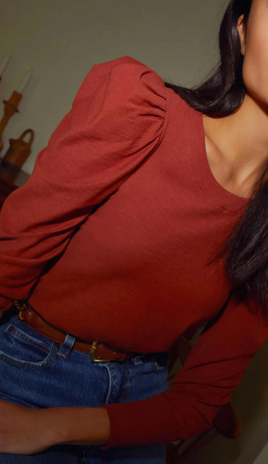 Nation Ltd - Romy Bold Shoulder Long Sleeve Top