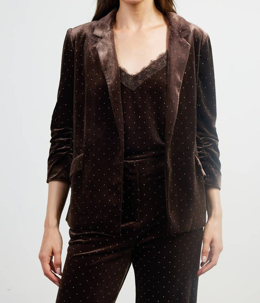 Skies Are Blue - Roma Studded Velvet Blazer