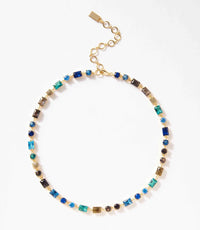 NATIVE GEM Women's Atlantis Crystal Necklace in blue - women's jewelry
