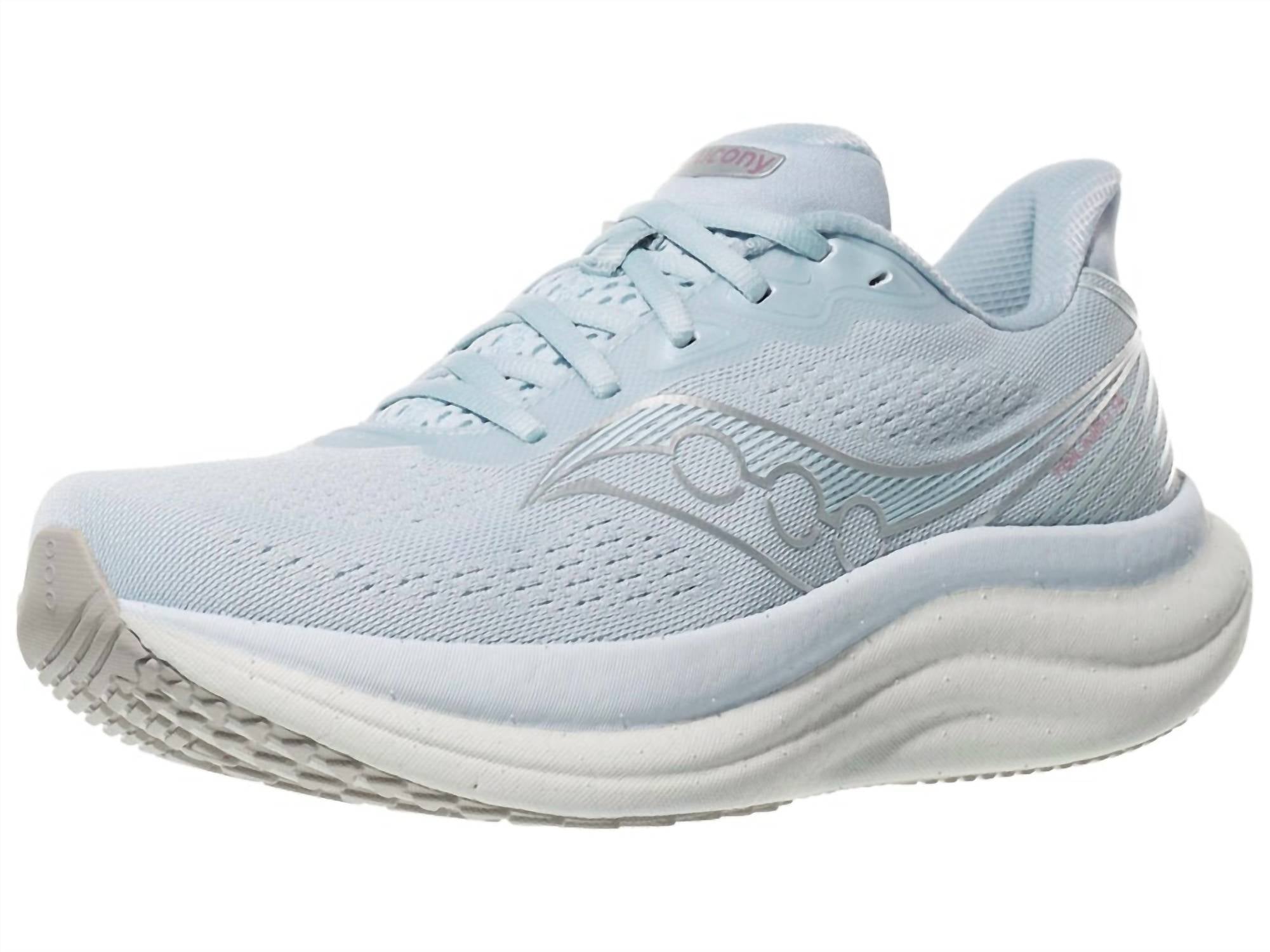 SAUCONY Women's Triumph 23 Sneaker in vapor arctic - women's sneaker - detail view
