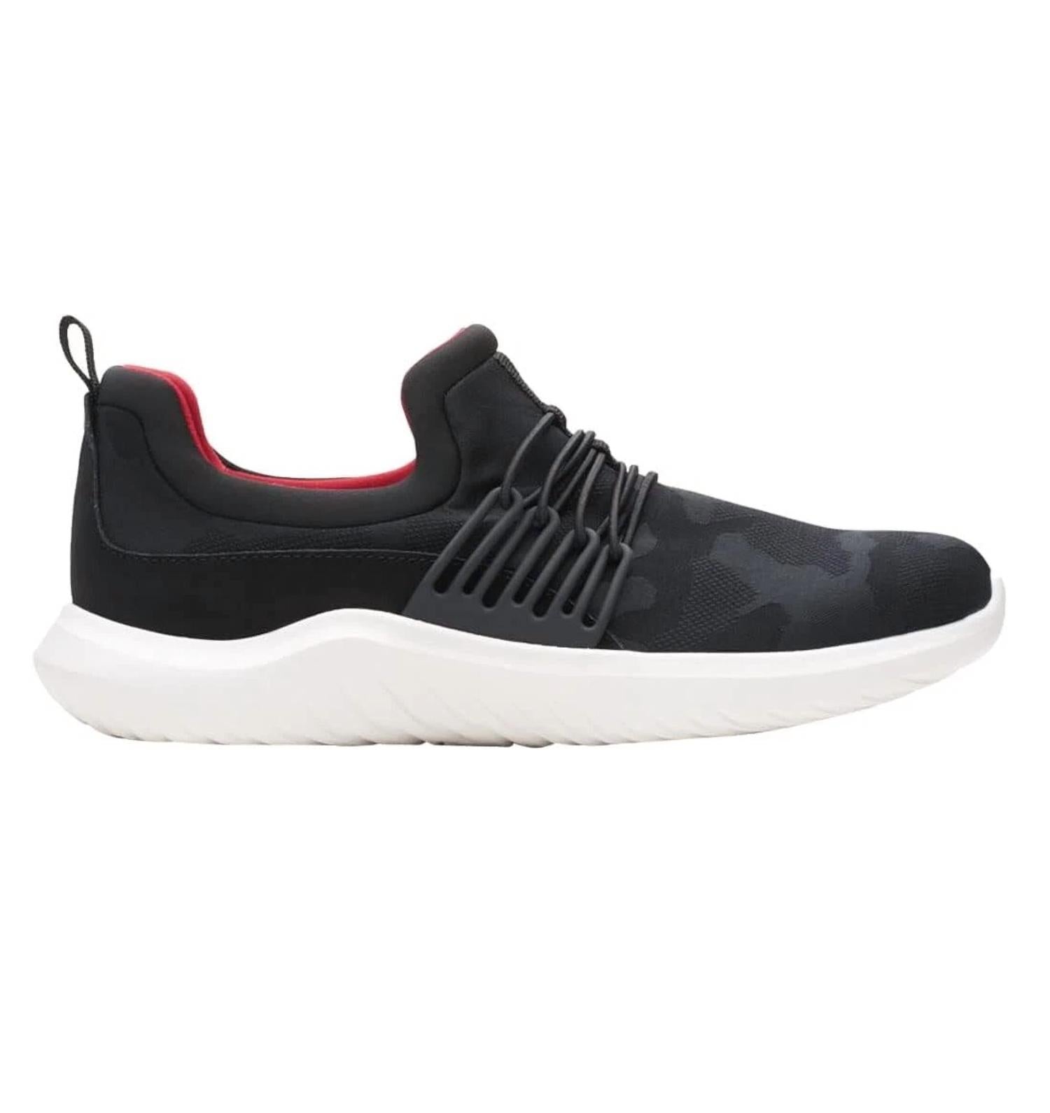 Clarks Women's Nova Ave Sneaker in black textile - women's sneaker