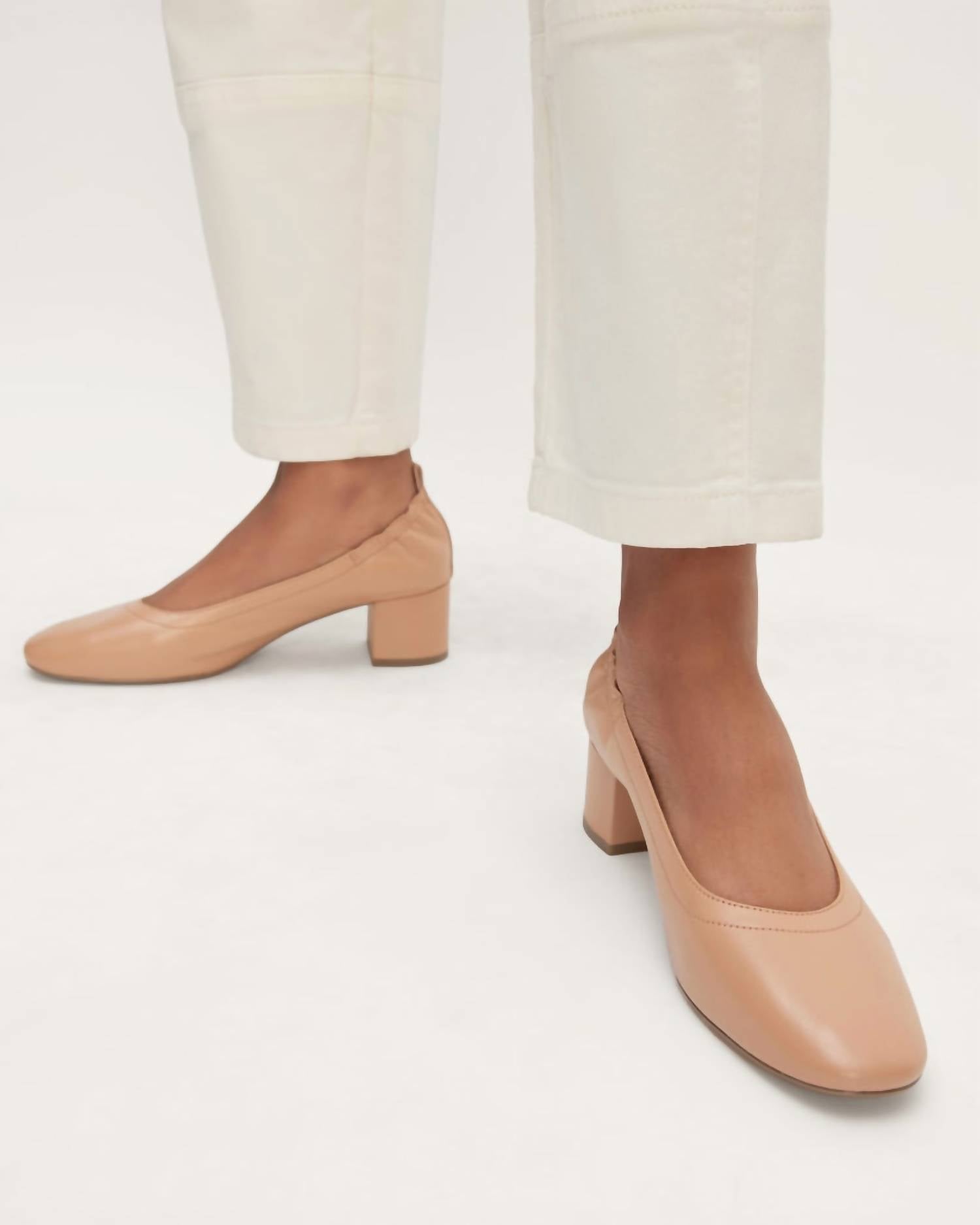 Everlane Women's The Day Heel in blush tan - women's heels - view 5