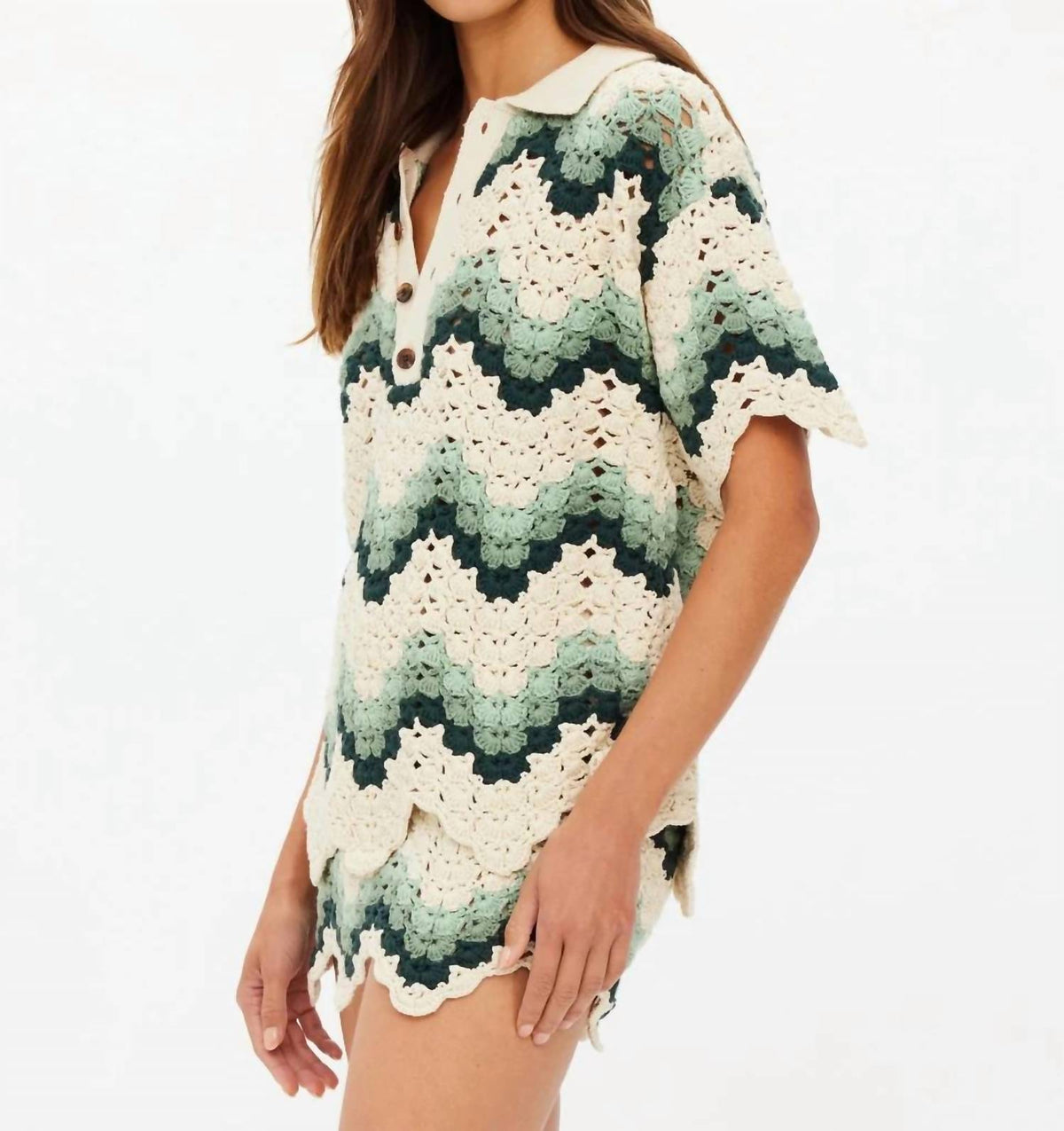 The Upside - Women's Tidal Sagra Crochet Shirt