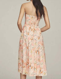 Hutch - Iris Watercolor Tulips Midi Dress