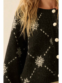 Promesa - Snowflake Jacquard Dolman Cardigan
