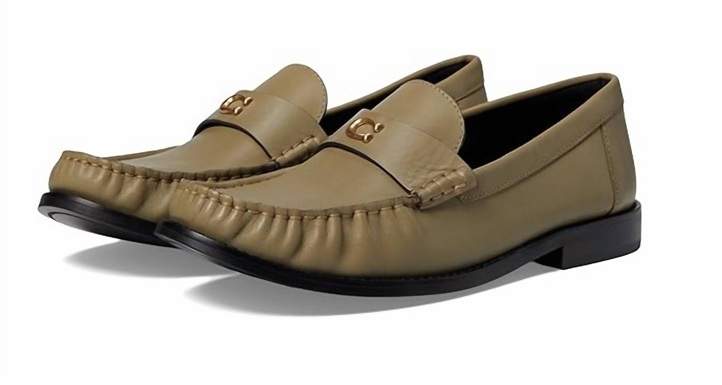 Coach Women's Jolene Leather Loafers in moss - women's flats