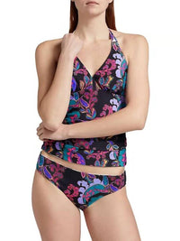 Johnny Was - REVERSIBLE HALTER RUCHED TANKINI