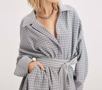 Theo The Label - Women's Echo Plaid Fit-and-flare Mini Dress