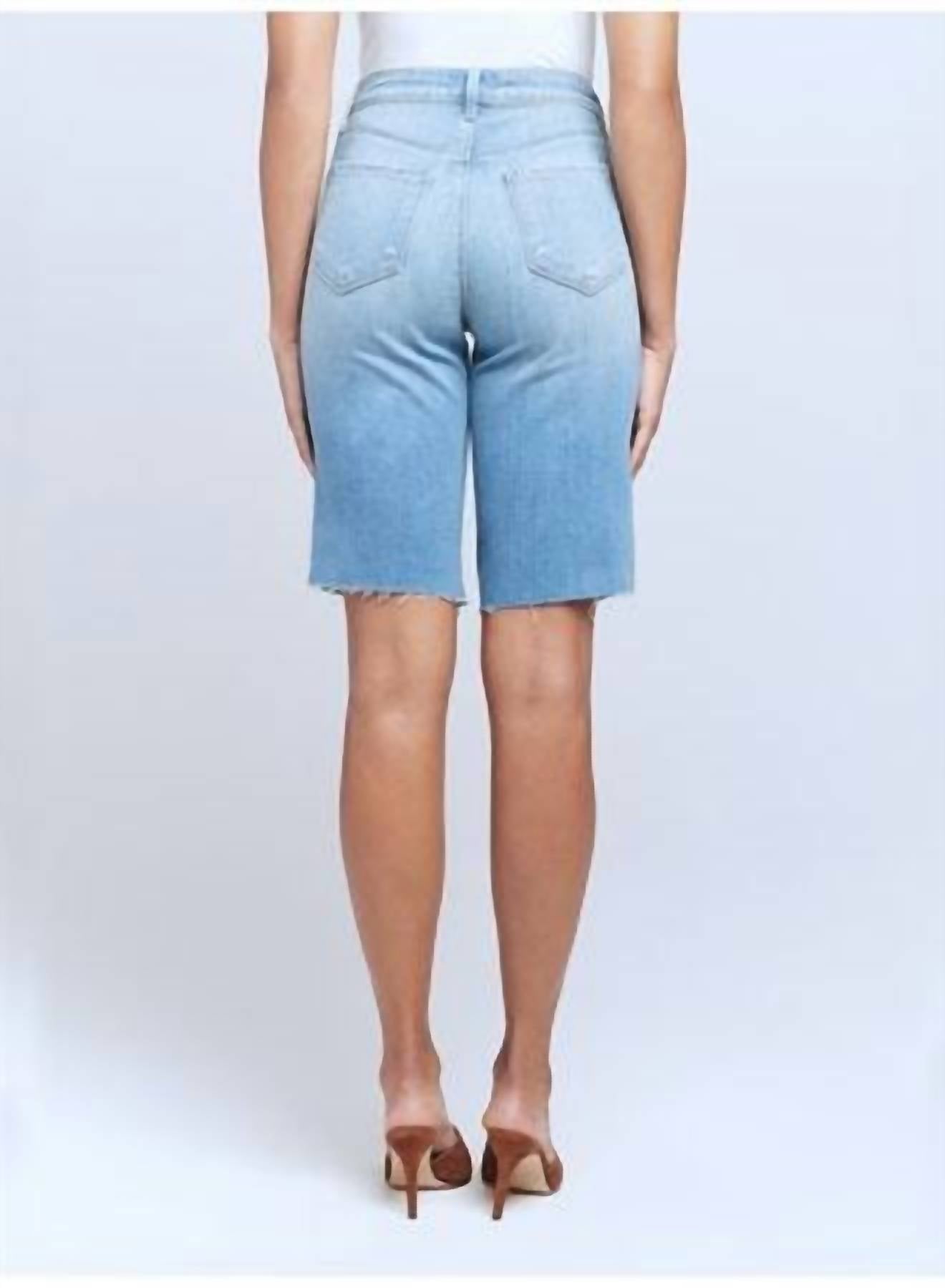 L'Agence TAYLOR HIGH RISE DENIM SHORT in ashford - women's shorts - alternate view