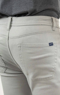 JACHS NEW YORK Straight Fit 5 Pocket Summer Commuter Pants in light grey - men's pants - view 5