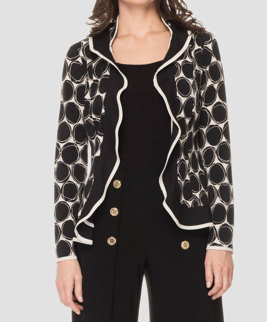 Joseph Ribkoff - Graphic Circle Print Cardigan