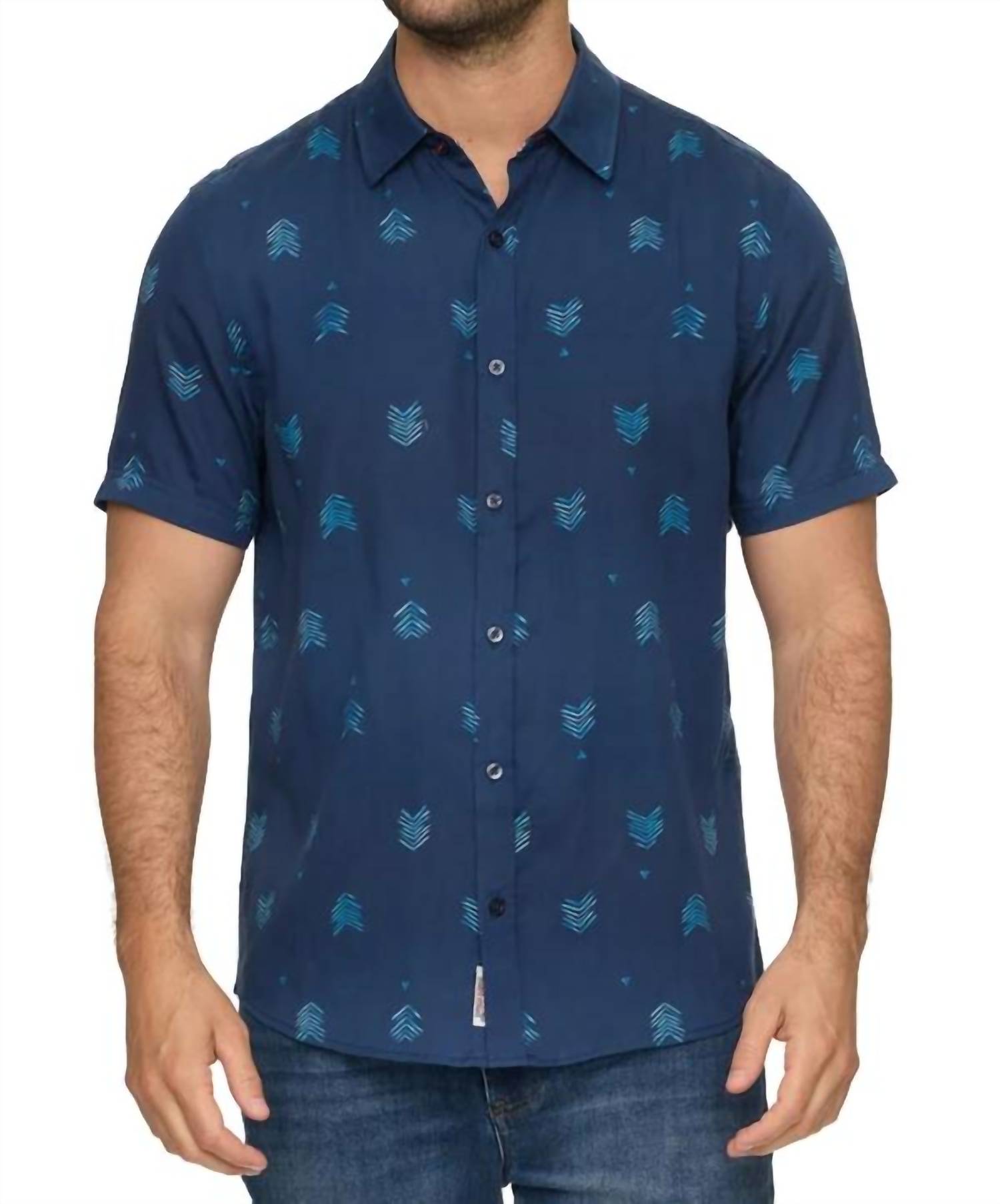 Flags & Anthem - Dyer Chevron Print Shirt