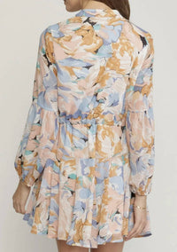 Entro - Long-sleeved Print Dress
