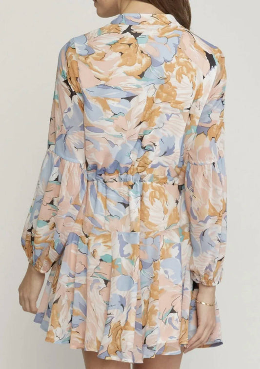 Entro - Long-sleeved Print Dress