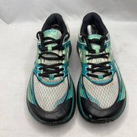 Topo Athletic Women's Ultrafly Road Running Shoes in teal black - women's shoe - detail view