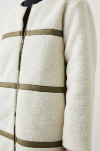 Rails Granger Reversible Sherpa Jacket in ivory olive mix - women's jacket - view 4