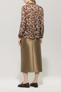 Luisa Cerano - Animal Print Silk Blouse