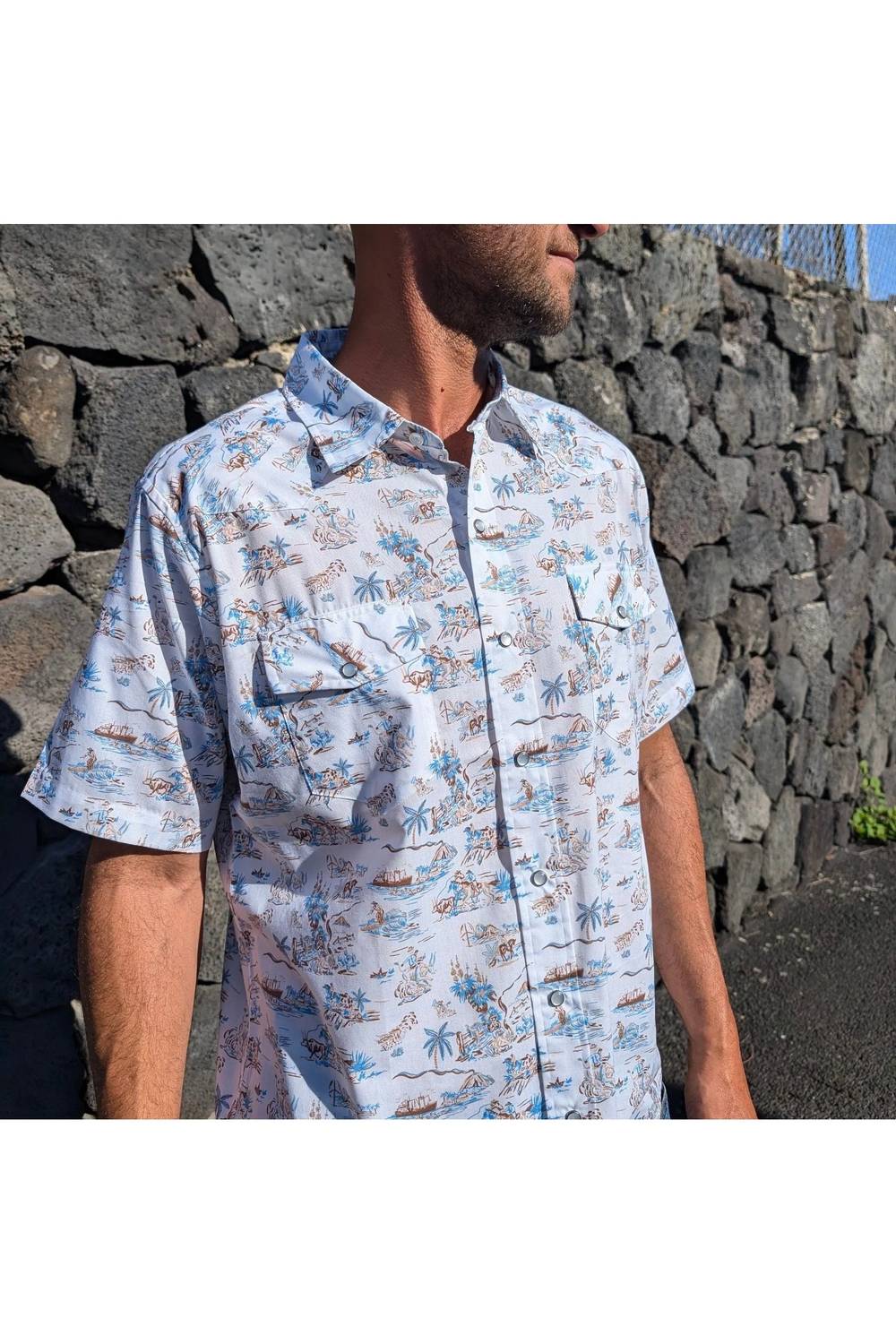 Western Aloha - Paniolo Short Sleeve Polo
