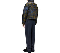 Rains Unisex Kevo Short Puffer Jacket in blue green - men's jacket - alternate view