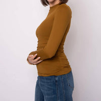Rd Style - Funnel Neck Ruched Top