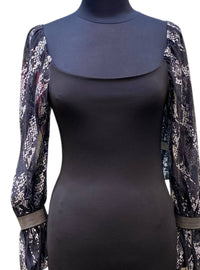 Julian Chang - Women's Scoop Neck Long Sleeve Dress