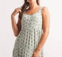 Papillon - Tiered Leaf Print Dress