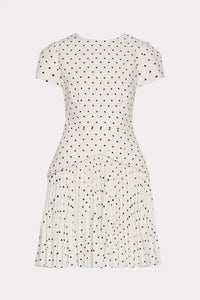 Milly - Women's Haddy Short Sleeve Polka Dot Mini Dress