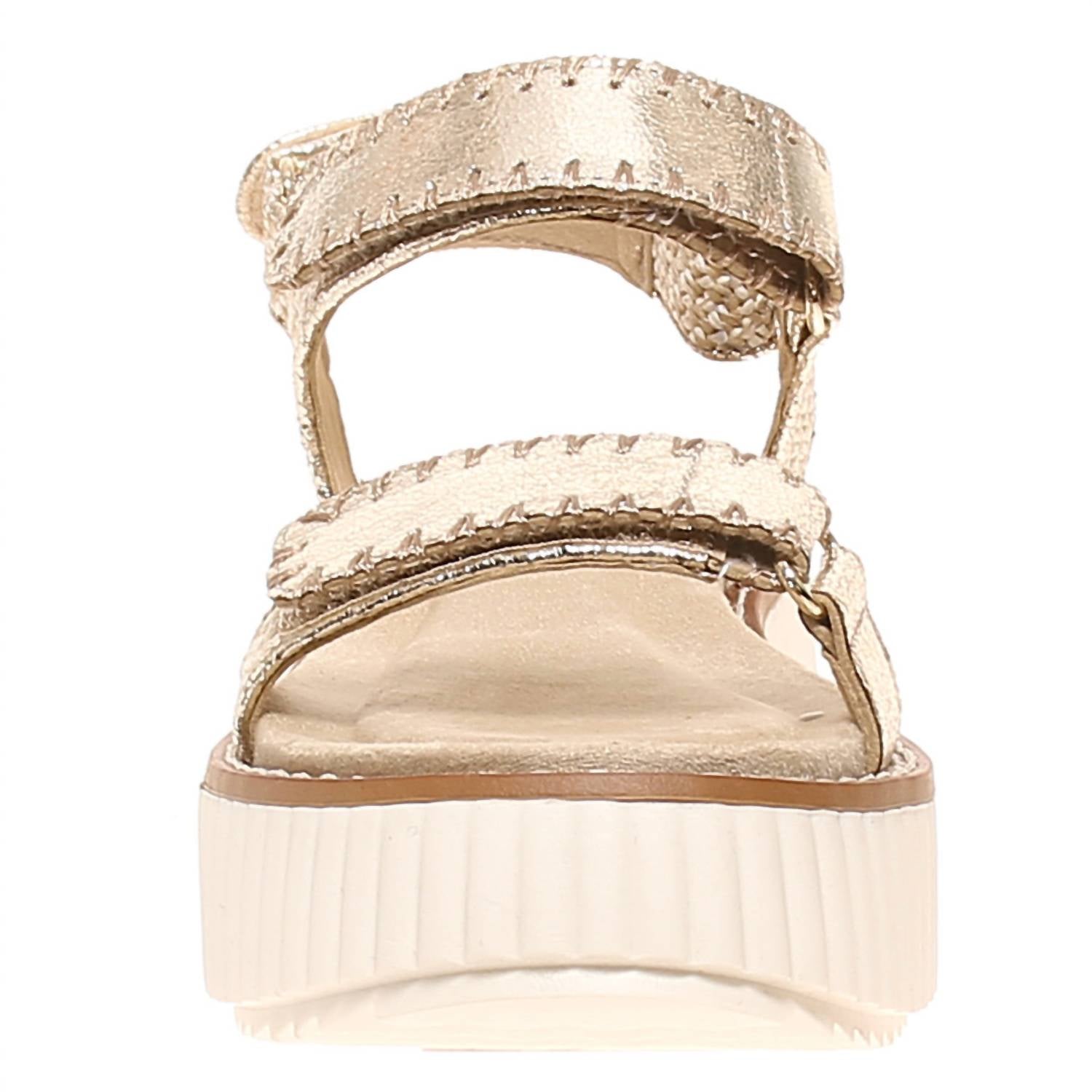 Pierre Dumas Women's Sweet 4 Sandal in gold combo - women's sandal - detail view