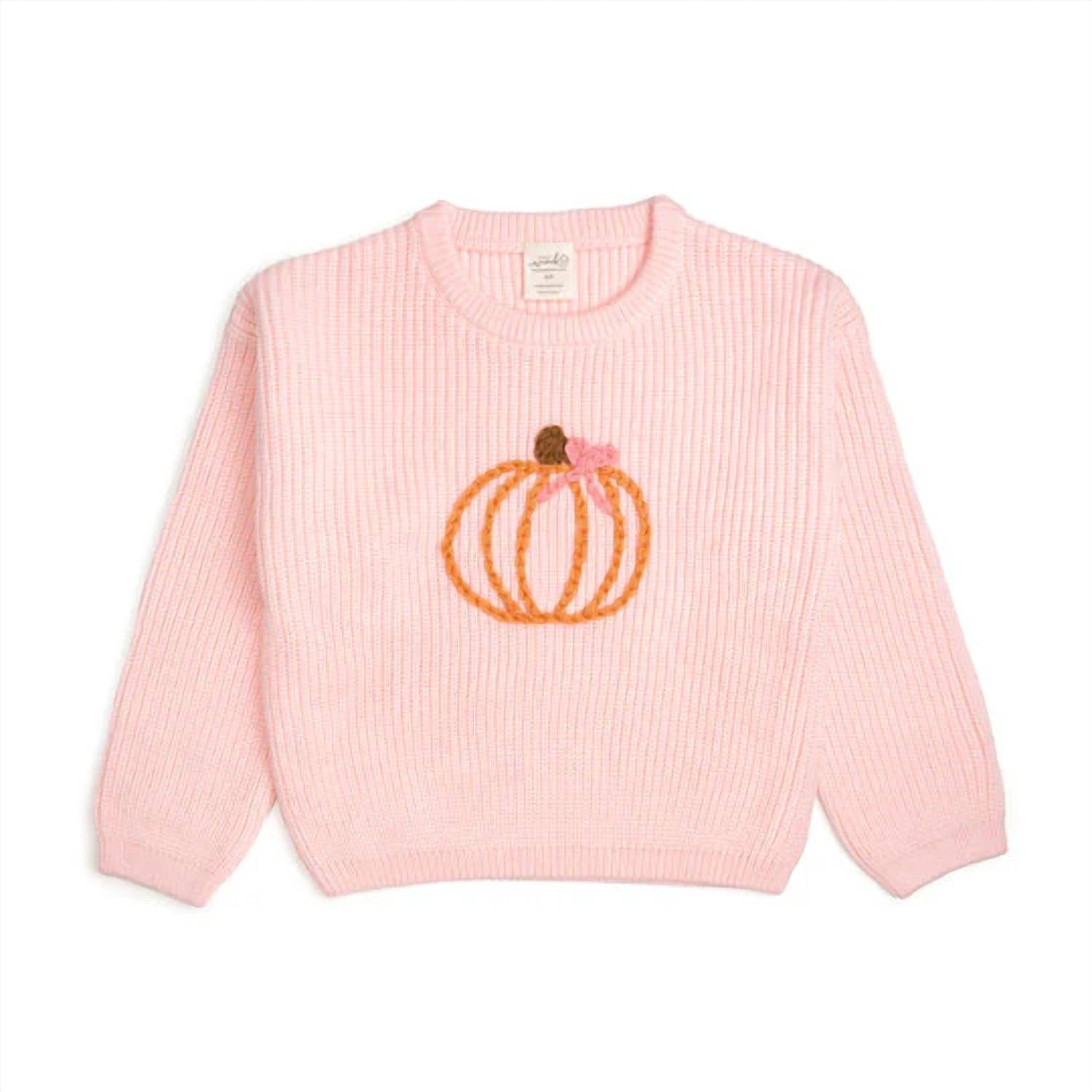 Sweet Wink - Kid's Coquette Pumpkin Knit Sweater