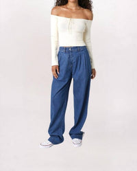 Olivaceous - OFF SHOULDER SWEATER WITH TIES