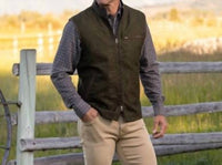 Madison Creek Outfitters Asheville Wool Vest in forest donegal - men's jacket