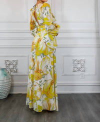 Surelymine - Stunning Ruffle Floral Maxi Dress