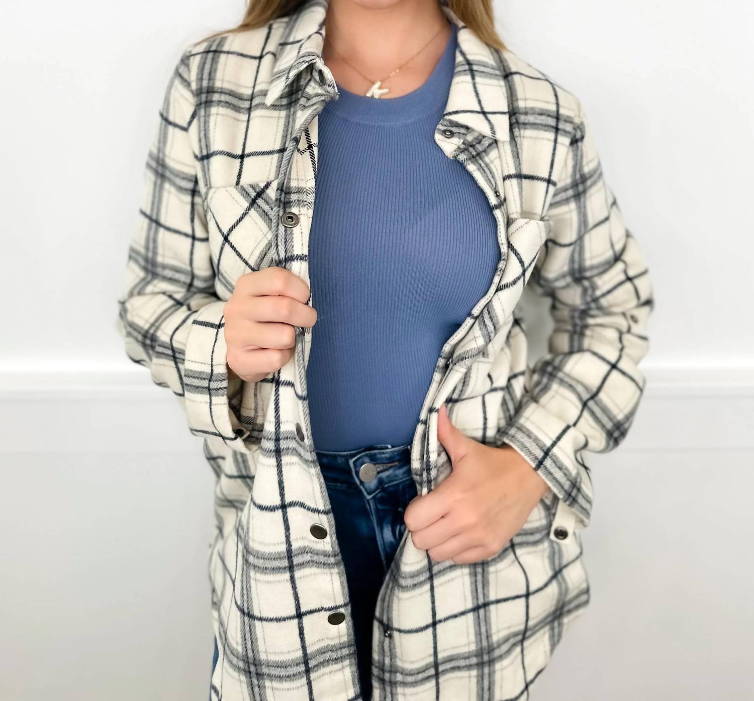 Mystree - Finding The Way Fleece Long Sleeve Shacket