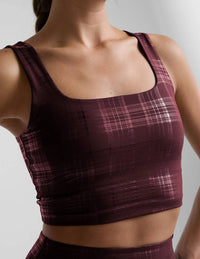 BEYOND YOGA Studio High Cropped Tank in burgundy - women's tank top - alternate view