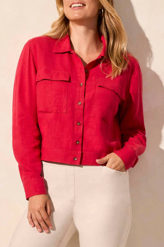 Tribal - Long Sleeve Button Front Jacket