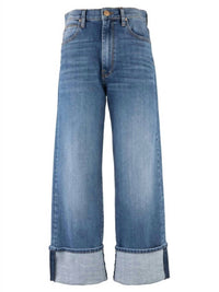 KUT FROM THE KLOTH Sienna High Rise Wide Leg Roll Up Jeans in alert - women's jeans - view 4