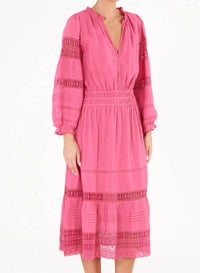 M.A.B.E. - Loretta V Neck Midi Dress