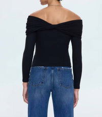 PISTOLA Lyra Top in noir - women's sweater - alternate view