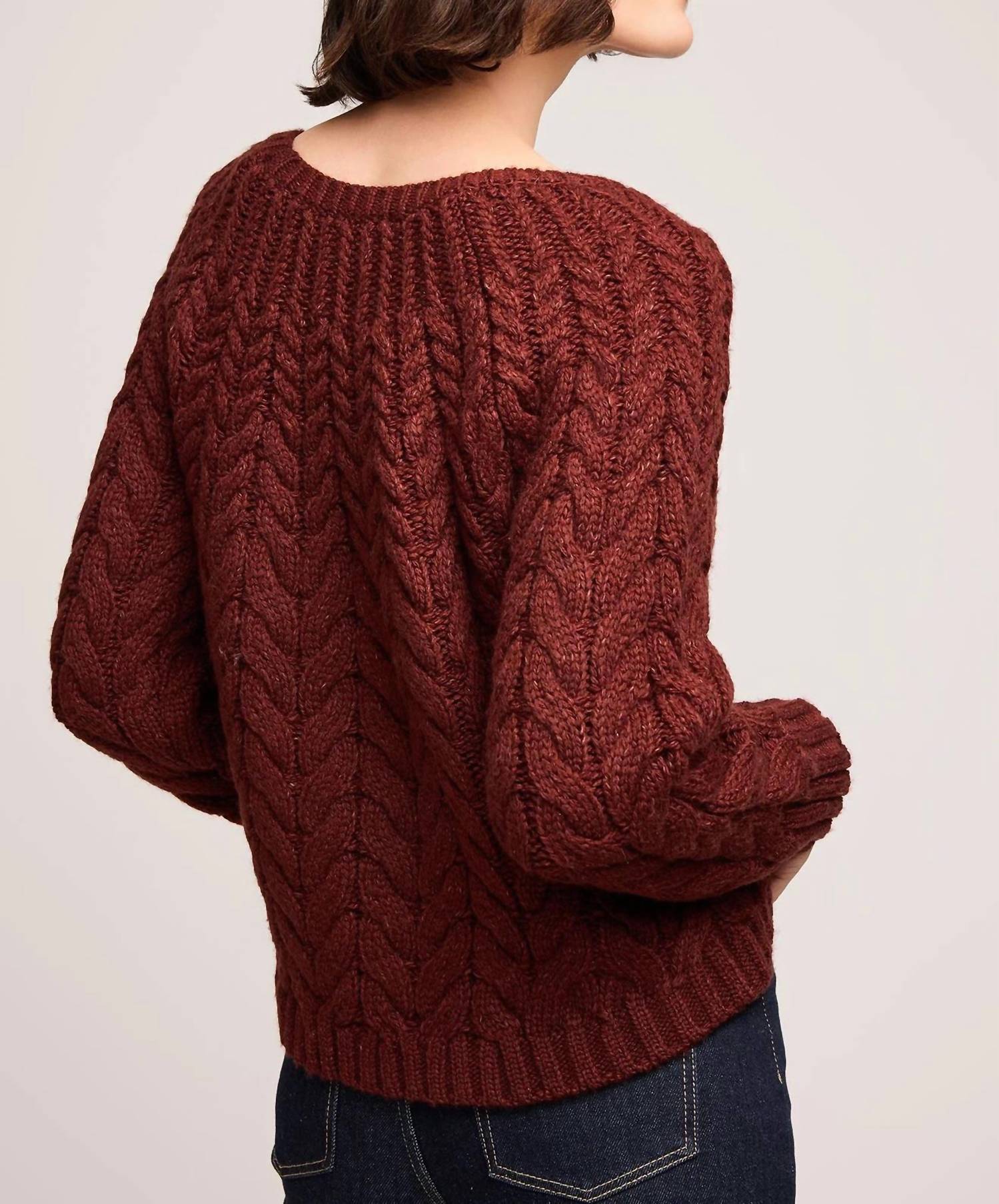 Gentle Fawn Lorenzo Sweater in mahogany - women's sweater - alternate view